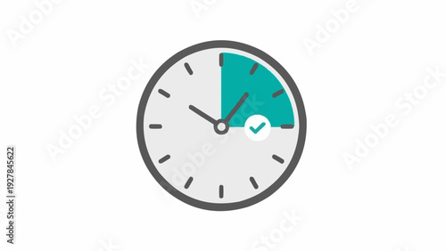 Clock with green sector dial face.