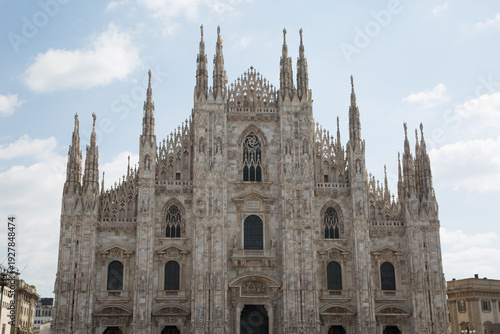 Views of the beautiful Milan Cathedral, Duomo di Milano Milan, Italy.
