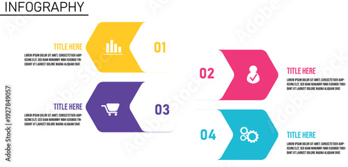 Vector infographic label design