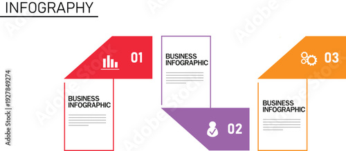 Three steps infographics design vector 