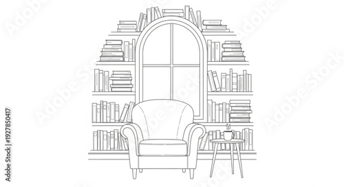 Ornate Bookshelf with Decorative Items.