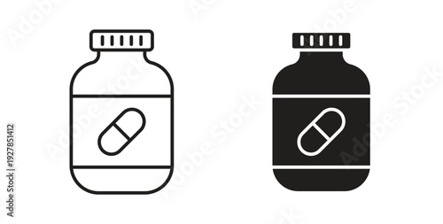 Supplement icon symbol vector graphic designs on white. Best for ui Design