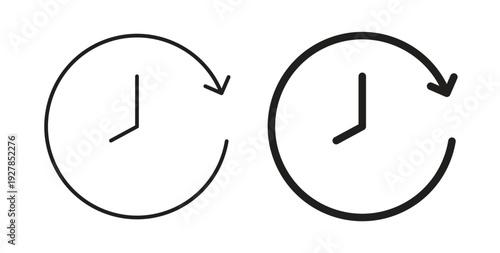 Time icon symbol vector graphic designs on white. Best for ui Design