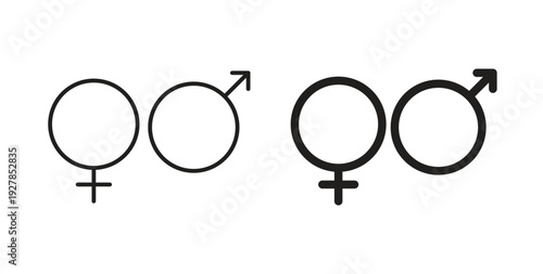 Unisex icon symbol vector graphic designs on white. Best for ui Design
