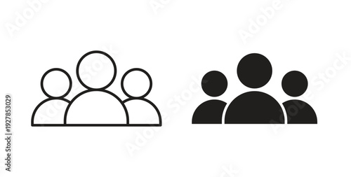Users icon symbol vector graphic designs on white. Best for ui Design