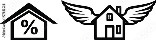 Real estate and financial freedom icons