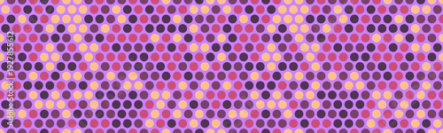 Abstract seamless pattern of pastel purple, pink, and beige circles.  Perfect for website backgrounds, textile prints, or vibrant branding.  Evokes feelings of calmness and subtle energy.