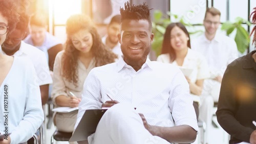 Group of multi-ethnic business people in a seminar
