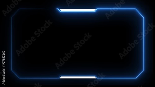 Hud Frame Digital Technology Sci-fi Frame Interface. HUD template. Frame HUD element. Futuristic viewfinder of future. interface data display screen. Artificial.technology.4k animation.
