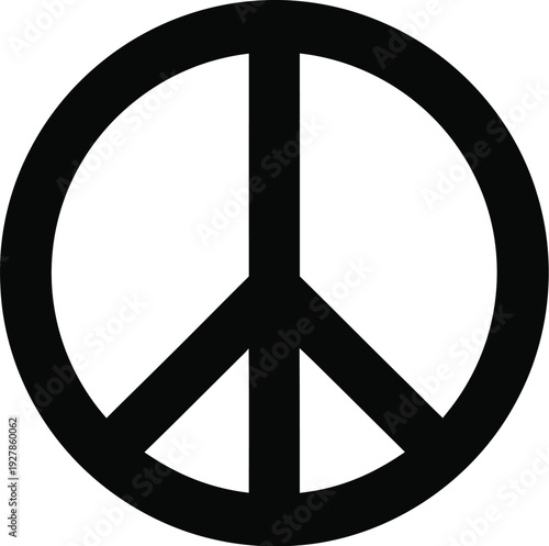 Peace sign symbol represents global harmony, anti-war movements,.