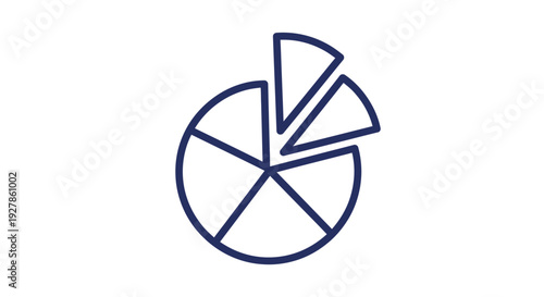 Pie chart business graph section.