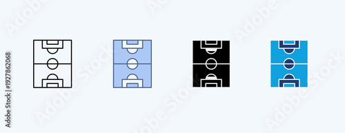 Stadium Multiple Icon Illustration Vector