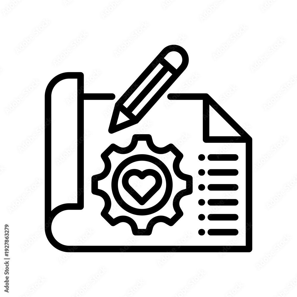 Obraz premium Project line icon