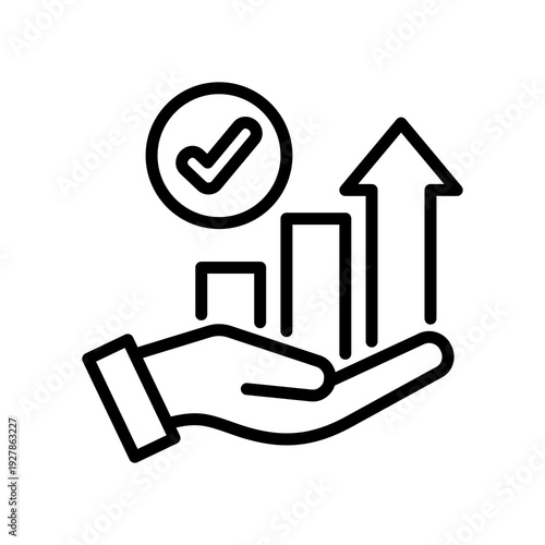 Growth line icon