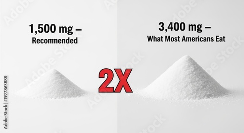 A comparison of salt intake recommendations and typical American consumption