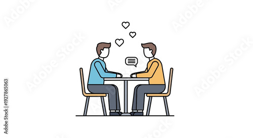 Romantic Date Between Two Men