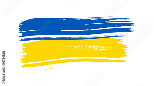 Ukrainian national flag in grunge style