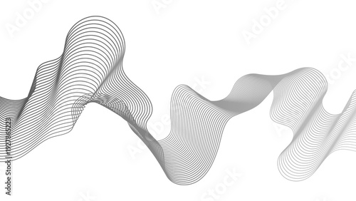 Abstract backdrop with grey wave gradient lines