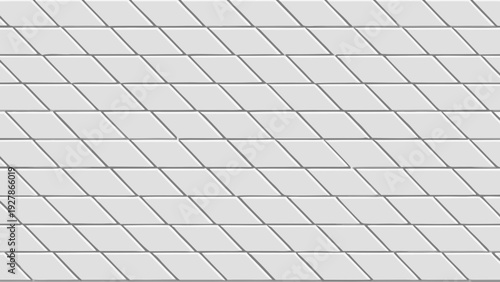 A seamless repeating pattern of light gray diagonal rectangular tiles