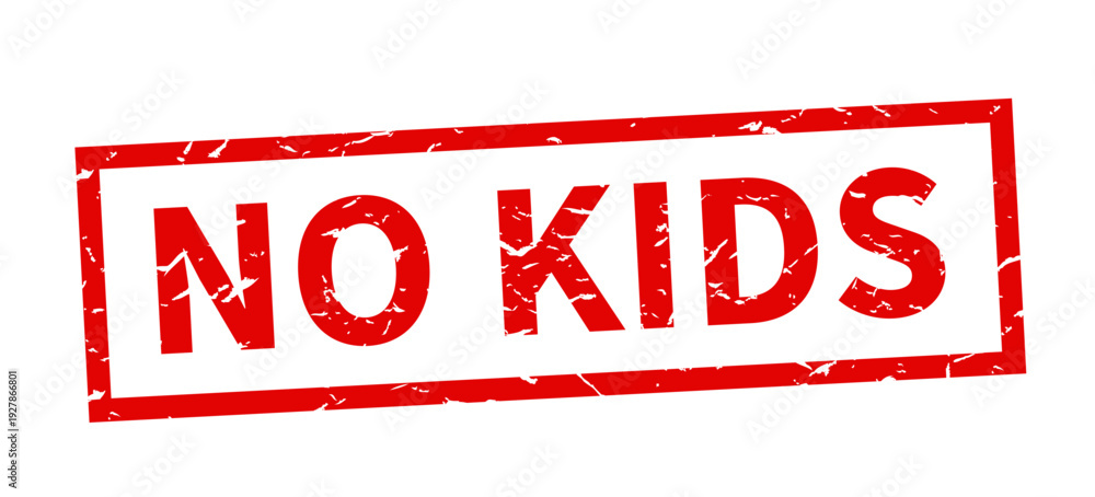 © Brad Pict - No kids on red stamp © Brad Pict - No kids on red stamp