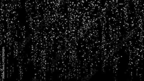 Rising Water Bubbles on Transparent Background (Alpha Channel)(4) 立ち昇る水中の泡 アルファチャンネル付き透過背景素材