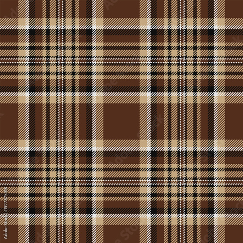 Napkin check vector texture, graphical seamless background plaid. Teenager textile tartan fabric pattern in orange and black colors.