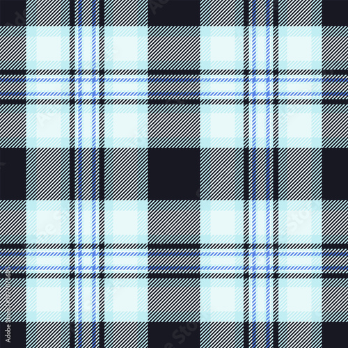 Female pattern background check, customized textile texture fabric. Royal seamless plaid tartan vector in white and black colors.