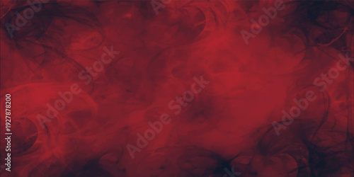 Abstract dark red and black background with dramatic smoke and grunge texture.