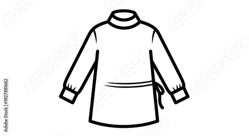 Medical Lab Coat Icon - Simple Vector Illustration of a Doctor's or Scientist's Uniform