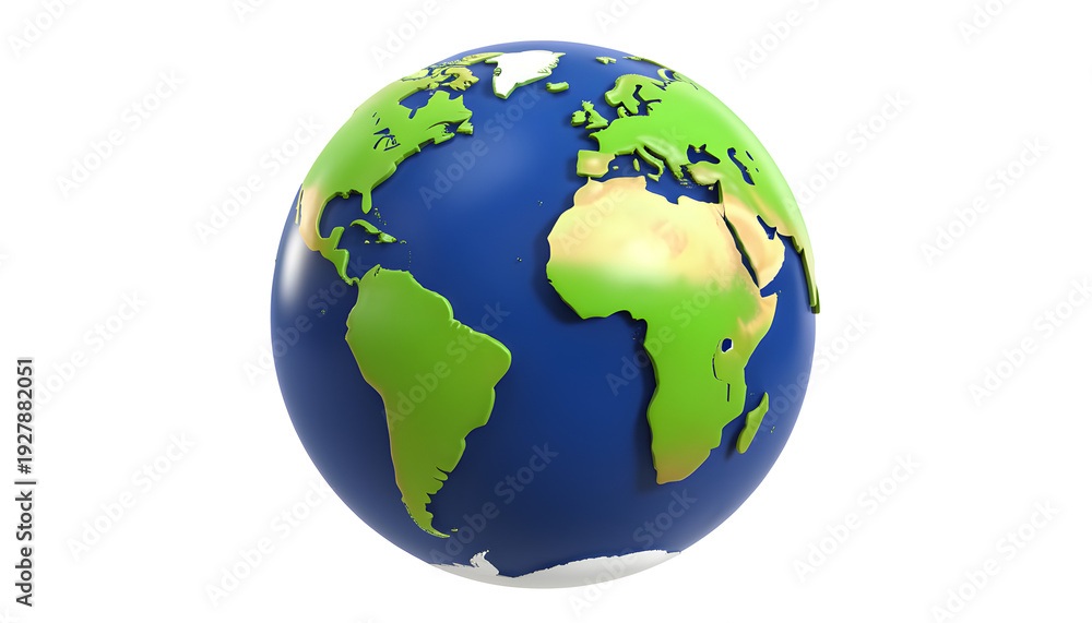 Obraz premium globe on white background