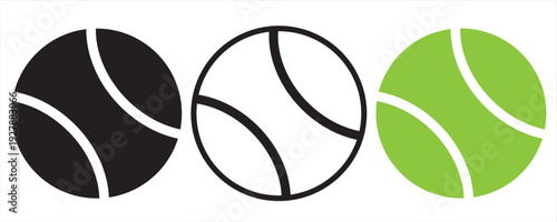 Tennis ball. Icon .Tennis ball icon vector logo design flat style. Tennis Ball icon vector design template on white background.