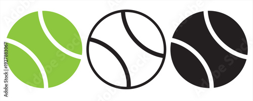 Tennis ball. Icon .Tennis ball icon vector logo design flat style. Tennis Ball icon vector design template on white background.