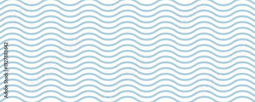 Seamless Wave Pattern, Hand drawn water sea vector background. Wavy beach print, curly grunge paint lines,