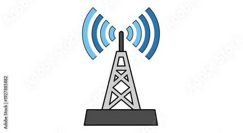 Telecommunication Tower with Wireless Signal Transmission.