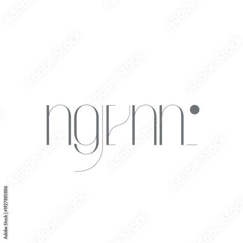 Minimalist Logo Design with Gray Text