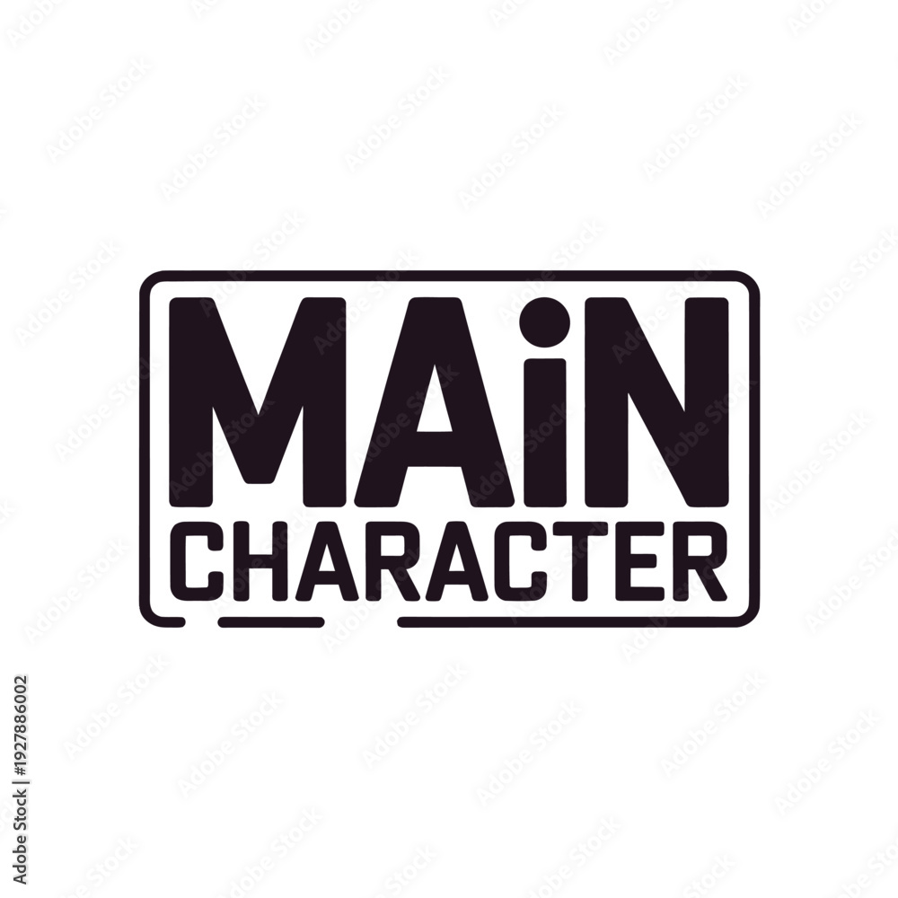 Obraz premium Main Character Logo Design Template