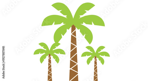 Vibrant palm trees standing tall in tropical landscape