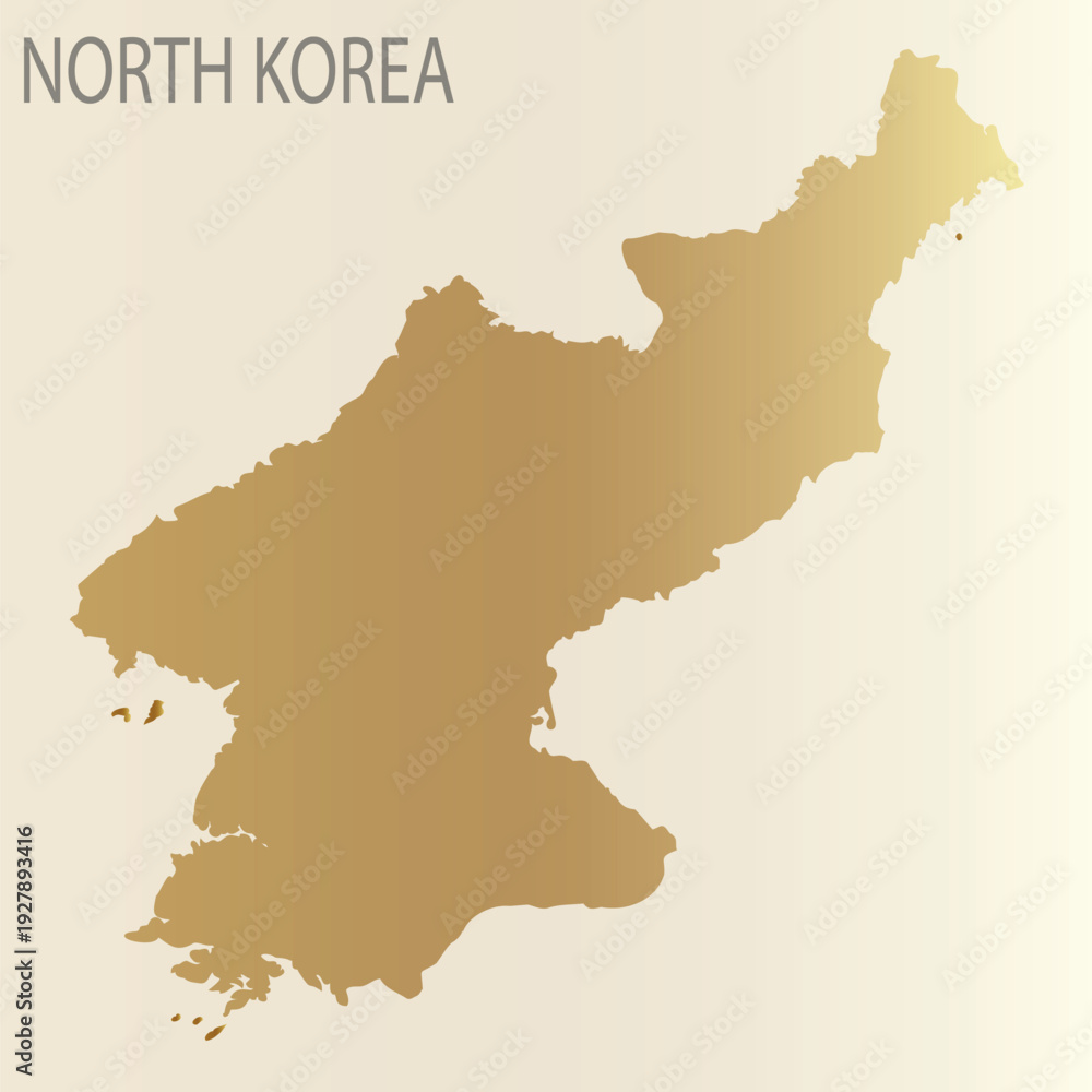 Obraz premium Transparent Background North Korea Simple map