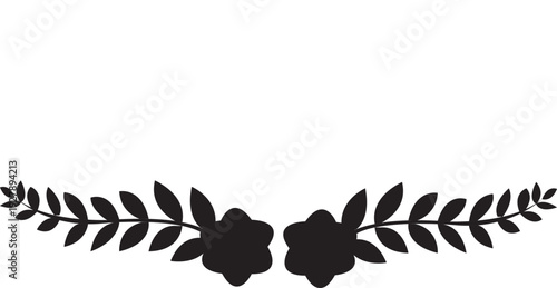 vector illustration of a black and white  flowers silhouette file 
