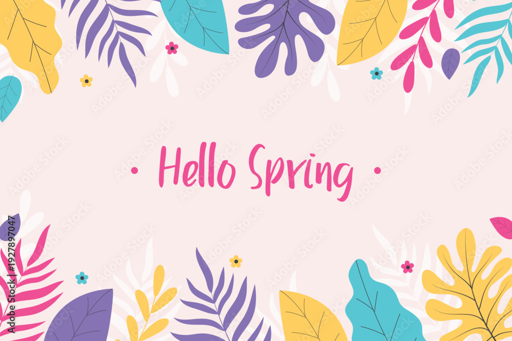Obraz premium Spring background with floral ornament