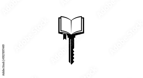 Knowledge Key Icon: Unlocking Education, Learning, and Wisdom Concept