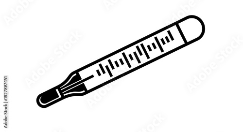 Medical Thermometer Icon - Healthcare and Illness Symbol