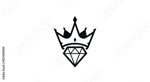 Royal Crown and Diamond Icon for Luxury and Success Branding