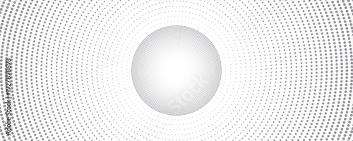 Abstract circle halftone gray polka dots gradient white background, Monochrome curved twisted slanting design or waved lines pattern, Texture templates for business cards, brochures, posters, cover.