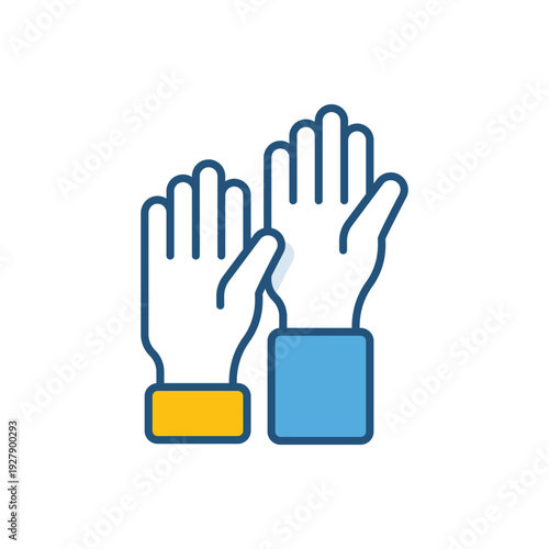 Raised Hand vector icon