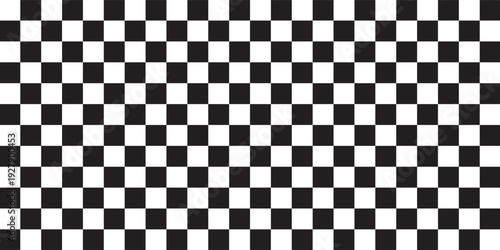 black and white chess pattern. Checkerboard seamless vector illustration. Abstract checkered checkerboard for game. Grid geometric square shapes. Race flags.