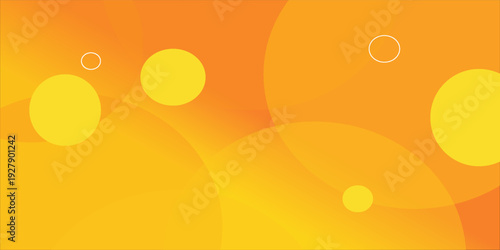 Colorful geometric background. Orange elements with fluid gradient. Dynamic shapes composition. Vector illustration