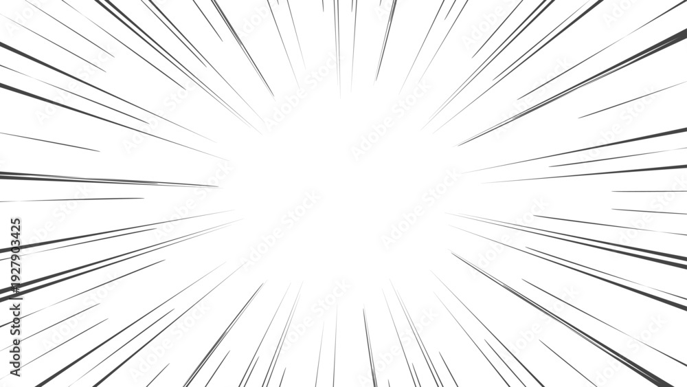 Obraz premium 黒の中央の集中線のベクターの効果線