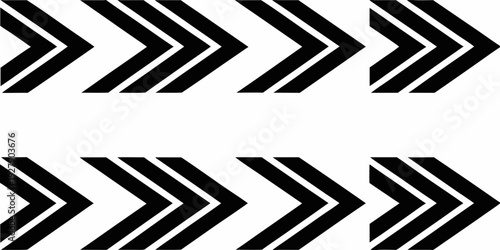 Black and white chevron arrows arranged in repeating horizontal rows