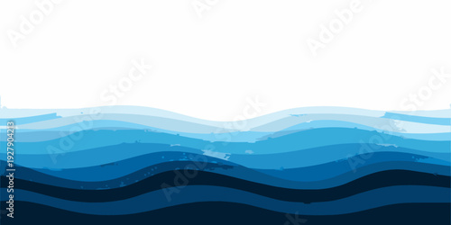 Abstract blue waves create a calming ocean inspired background design